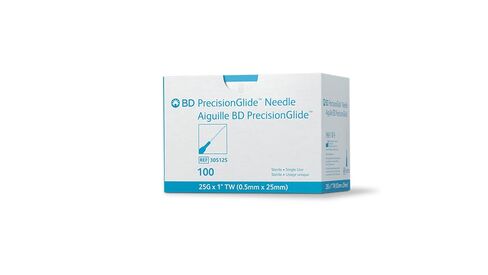 إبرة BD PrecisionGlide، 25 جم × 1 بوصة. #305125 (100 قطعة) in Kuwait