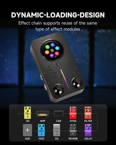 MOOER Prime M2 Intelligent Guitar Multi Effects Pedal Headphone Amp Battery Powered Bass Guitar Processor Pedal with F4 Wireless Controller in Kuwait