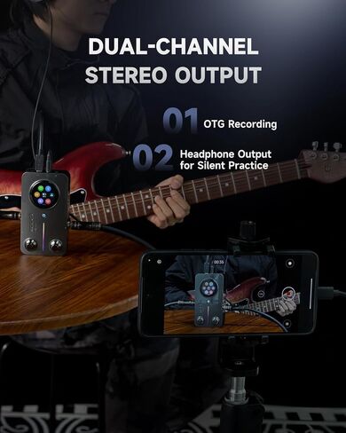 MOOER Prime M2 Intelligent Guitar Multi Effects Pedal Headphone Amp Battery Powered Bass Guitar Processor Pedal with F4 Wireless Controller in Kuwait