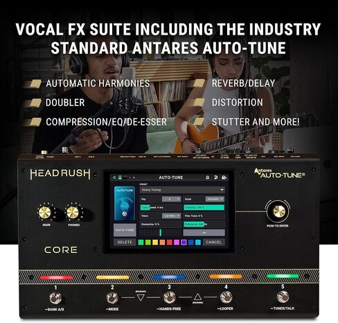 HeadRush Core وFRFR112 MK2 - معالج تشكيل أمبير للتأثيرات الصوتية والجيتار متعدد النواة، ومضخم صوت كهربائي مقاس 12 بوصة بقوة 2500 وات مع بلوتوث in Kuwait