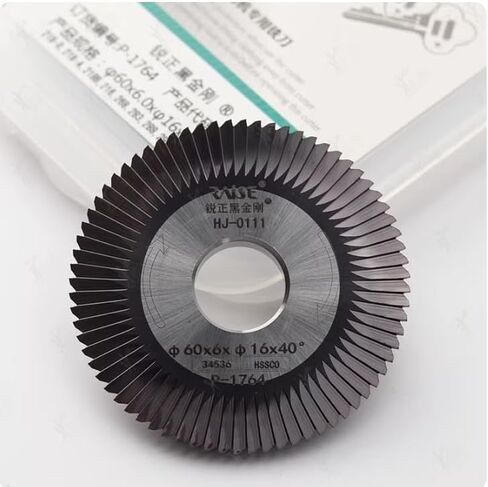 Milling Cutter HJ-0111(60X6.0X16) with Black H.S.S Coating for WenXing Key Cutting Machines 218E 218F 218D 218B 218G 216 283 288(one piece) in Kuwait