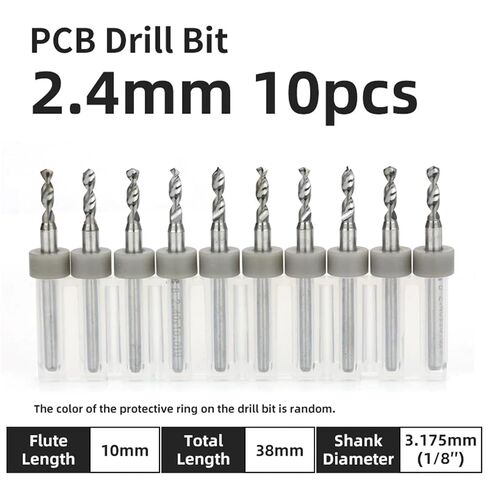 10 قطعة 0.1-3.175 مللي متر PCB مثقاب الخشب 1/8 بوصة ساق ثابت لوحة دوائر مطبوعة صغيرة أدوات الحفر باستخدام الحاسب الآلي مجموعة التدريبات (PCB 2.4 مللي متر 10 قطعة) in Kuwait