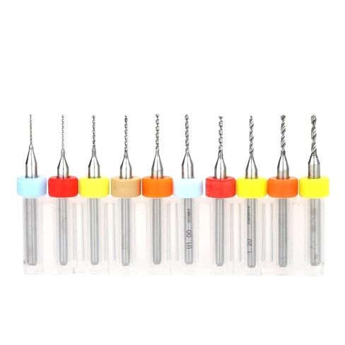 10Pcs 0.5-1.4mm Mini Drill Bit Set Print Circuit Board Carbide CNC PCB Drills 1/8 Fixed Shank Metal Drilling Tool(PCB 0.6mm 10pcs) in Saudi Arabia