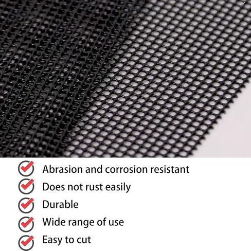 PVC Coated 304 Stainless Steel Mesh,2 Pack Woven Wire Mesh Screen Steel Woven Wire Mesh for Vent, Cage, Cabinets Mesh, Security Guard Garden Screen Hole Diameter 1.5mm (30 X 21CM) in Saudi Arabia