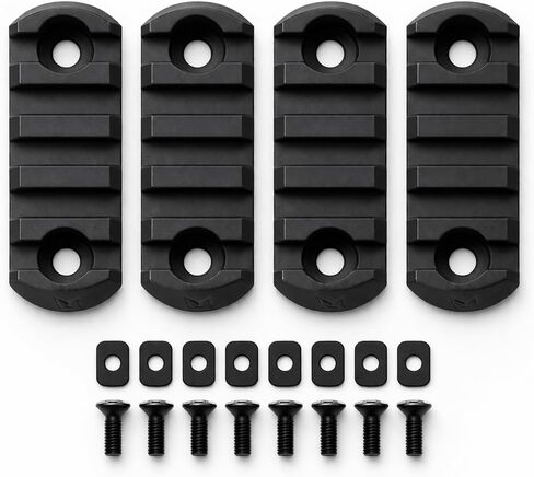 Gotical 5 Slots M-LOK Polymer Rail Section for M Lok Handguard Three Slots Rail Picatinny Rail Set of 2 Pieces Polymer Material Import from Japan (Pack of 4) in Saudi Arabia