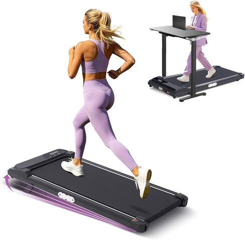 Portable Mini Treadmill for Home Small, 0.6-7.6MPH Walking Pad Treadmill with Incline, 350LBS Electric Small Treadmills for Exercising, 3.0HP Compact Under the Desk Treadmills for Small Spaces in Kuwait