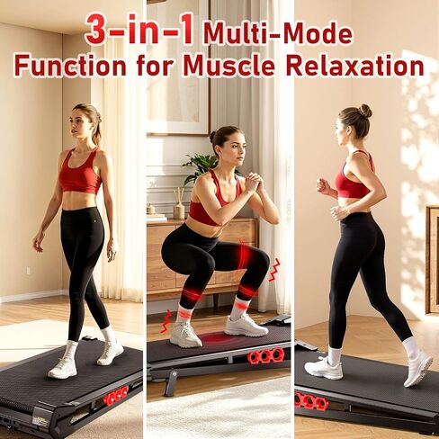 FUNRAY Under Desk Vibration Walking Pad - 3 in 1 Vibration Plate Treadmill with Remote Control, Quiet Brushless with 5% Manual Incline, Portable for Home Office in Kuwait