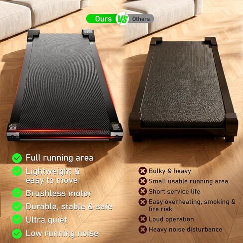 FUNRAY Under Desk Vibration Walking Pad - 3 in 1 Vibration Plate Treadmill with Remote Control, Quiet Brushless with 5% Manual Incline, Portable for Home Office in Kuwait