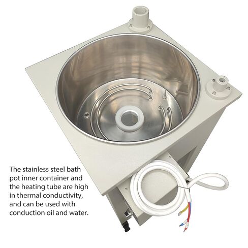 Single Layer Glass Reactor, 30L 110V Chemical Reaction Vessel, Digital Display Stirring Speed/Temperature, Stainless Steel Bath & Frame, Lab Reaction Kettle for Distillation Synthesis Mixing in Kuwait