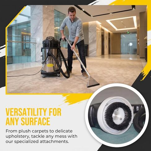40l/11gal Multifunctional Wet Dry Vacuum Cleaner, Commercial Carpet Cleaning Machine, with 22.97ft Cord, Carpet Water Absorber Assembly, for Carpet/Floor/auto Detailing in Kuwait