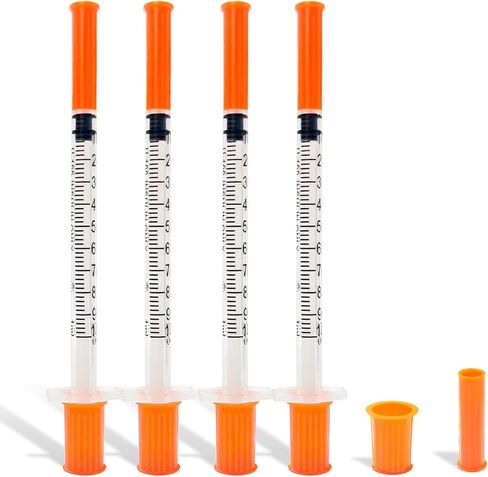 1 ML/CC 31G 5/16" (8mm), U-100 Individual Wrapped, 30 Pack | Clear Graduation Marks, Smooth Plunger, Lab & Industrial Liquid Transfer in Kuwait