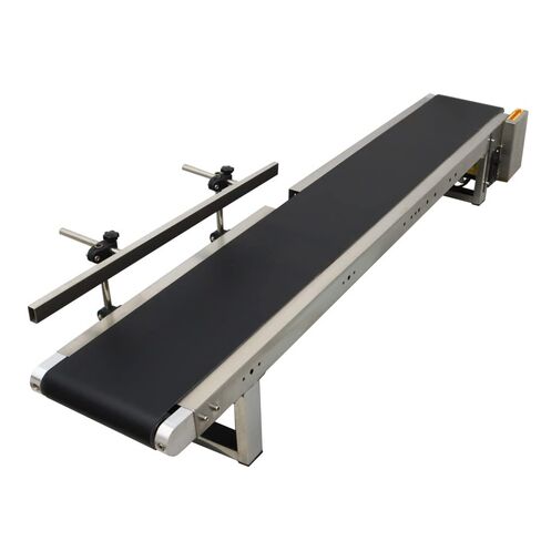 PVC Flat Belt Conveyor Stainless Steel Conveyor Machine 59inch Length Industrial Transport Conveyor 7.8inch Width 110V 60W Adjustable Speed Countertop Electric Conveyor Black in Kuwait