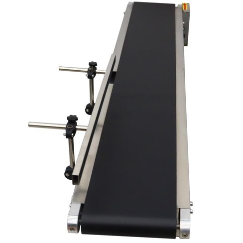 PVC Flat Belt Conveyor Stainless Steel Conveyor Machine 59inch Length Industrial Transport Conveyor 7.8inch Width 110V 60W Adjustable Speed Countertop Electric Conveyor Black in Kuwait