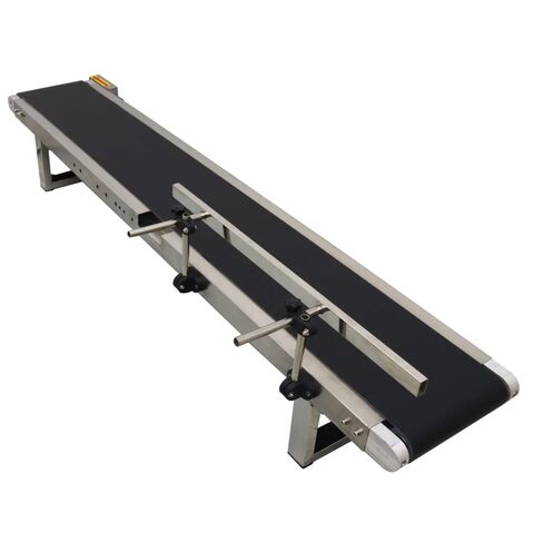 PVC Flat Belt Conveyor Stainless Steel Conveyor Machine 59inch Length Industrial Transport Conveyor 7.8inch Width 110V 60W Adjustable Speed Countertop Electric Conveyor Black in Kuwait