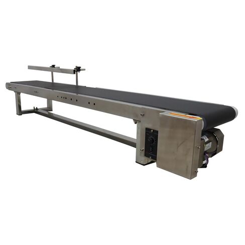 PVC Flat Belt Conveyor Stainless Steel Conveyor Machine 59inch Length Industrial Transport Conveyor 7.8inch Width 110V 60W Adjustable Speed Countertop Electric Conveyor Black in Kuwait