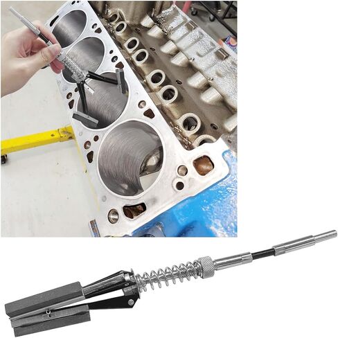 Craedli Adjustable Engine Cylinder Hone Tool, 1-1/4" to 3-1/2" Bore | 3-Stone 220 Grit Deglazer, Auto Bore Grinding, Cylinder Wall Honing Tool, Brake Piston Repair, Spring Loaded Tension Claws in Kuwait
