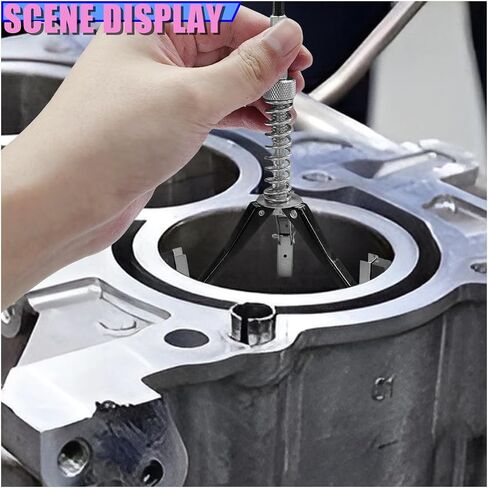 Craedli Adjustable Engine Cylinder Hone Tool, 1-1/4" to 3-1/2" Bore | 3-Stone 220 Grit Deglazer, Auto Bore Grinding, Cylinder Wall Honing Tool, Brake Piston Repair, Spring Loaded Tension Claws in Kuwait