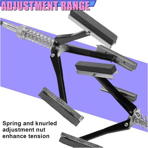 Craedli Adjustable Engine Cylinder Hone Tool, 1-1/4" to 3-1/2" Bore | 3-Stone 220 Grit Deglazer, Auto Bore Grinding, Cylinder Wall Honing Tool, Brake Piston Repair, Spring Loaded Tension Claws in Kuwait