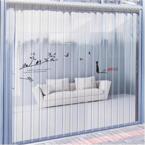 Customizable 2.5mm PVC Strip Curtains for Insulation | Transparent Vinyl Door Curtains for Homes, Warehouses & Shops | Durable & Easy Install (1.5x2.5m),Clear,1.5x2.5m in Kuwait