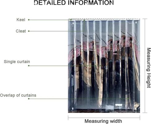 Customizable 2.5mm PVC Strip Curtains for Insulation | Transparent Vinyl Door Curtains for Homes, Warehouses & Shops | Durable & Easy Install (1.5x2.5m),Clear,1.5x2.5m in Kuwait