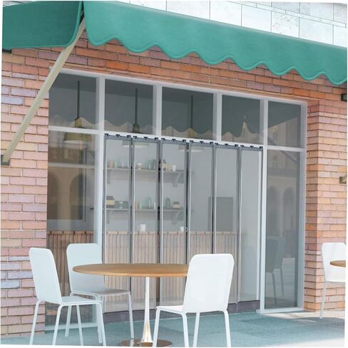 Transparent PVC Magnetic Strip Curtains - Easy Clean Insulation Blinds for Garages, Kitchens, Porches - 45x200cm Vinyl Privacy Solution,Clear,45x200cm in Kuwait