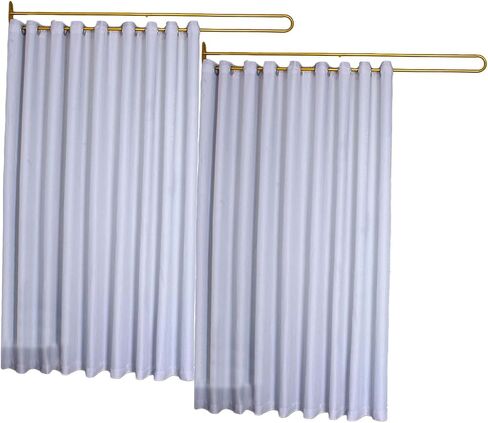 Wall Mounted Folding Screen,Privacy Partition Curtains with U-Shaped Rod,for Fitting Room Beauty Salon Bedroom(Color1,2m) in Kuwait