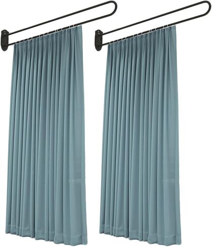 U Shaped Wall Divider,Separator Curtain Track Metal Space for Bedroom,Fitting Room and Beauty Salon Privacy(Color7,2.3m) in Kuwait