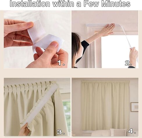 Temporary Window Curtain for Bedroom Bathroom Dorm, Blackout Door Privacy Cover Self-Adhesive, Dustproof, Washable, Removable (WxH-35.4x39.3inch,Pink) in Kuwait