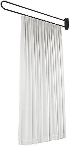U Shaped Room Divider Curtain,Metal Support Wall Mounted Privacy Curtain,for Fitting Room Beauty Salon Bedroom(Color2,2m) in Kuwait
