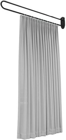 U Shaped Room Divider Curtain,Metal Support Wall Mounted Privacy Curtain,for Fitting Room Beauty Salon Bedroom(Color2,2m) in Kuwait