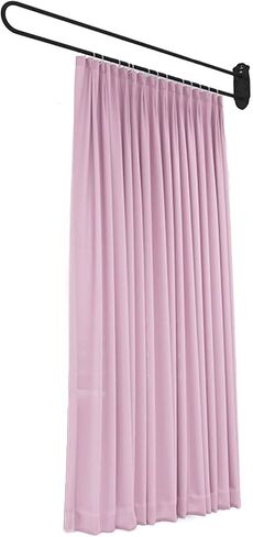 U Shaped Room Divider Curtain,Metal Support Wall Mounted Privacy Curtain,for Fitting Room Beauty Salon Bedroom(Color2,2m) in Kuwait