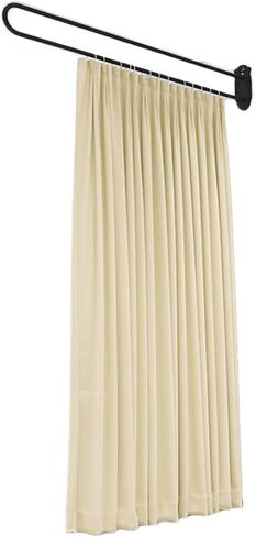 U Shaped Room Divider Curtain,Metal Support Wall Mounted Privacy Curtain,for Fitting Room Beauty Salon Bedroom(Color2,2m) in Kuwait