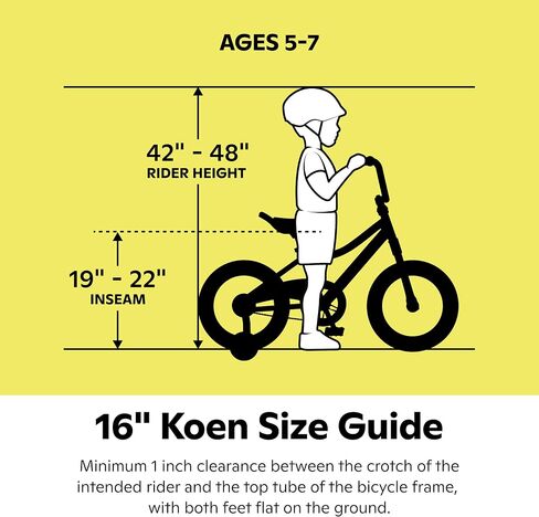 Schwinn Koen 16-Inch Bike for Kids Ages 5-7, Built for Safety and Comfort, Quick Assembly, Beginner Training Wheel Bicycle in Kuwait