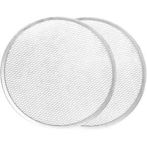 Pizza Screen, 2PCS 12inch Aluminum Round Pizza Mesh Net, Non Stick Baking Tray for Oven Cooking in Saudi Arabia