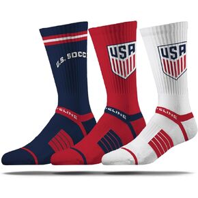 جوارب Strideline US Soccer Crew، أداء مبطن، 3 قطع in Kuwait