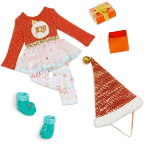 Glitter Girls – 14-Inch Doll Clothes – 7pcs School Outfit – Colorful Skirt & Accessories – Rainbow Backpack & Glasses – 3 Years + – A+ Fashion in Kuwait