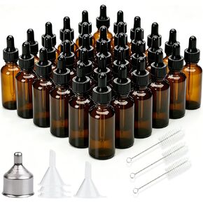 Maredash 64 Pack, 1 oz Tincture Bottles with Dropper- 30ml Tincture Bottles with Eye Dropper - Leakproof Essential Oils Bottle - Storage and Travel for Beauty or Health in Kuwait