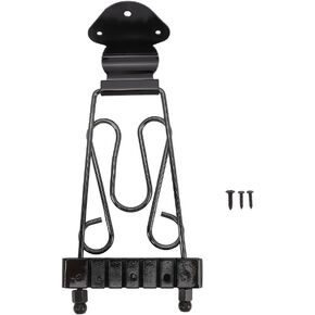 6-String Guitar Tailpiece with Wired Frame - Open Frame Bridge Tailpiece for Jazz Archtop Electric Guitars & Bass, Adjustable Height with Screws(Silver) in Kuwait