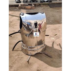 Nautical-Mart Gothic Breastplate - Medieval Armor One Size - Silver Steel Unisex Adult Breastplate in Kuwait
