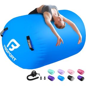 FBSPORT Air Roller Gymnastics Barrel, Inflatable Gymnastics Air Roller Inflatable Air Gymnastics Mat for Yoga Cheerleading Training Home Outdoor Indoor Use in Kuwait