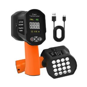 ستروبوسكوب LED 60-100000 دورة في الدقيقة، مقياس سرعة الدوران الرقمي WapoRich مع 16 مصباح LED، قابل لإعادة الشحن عبر USB، شاشة LCD للمحرك والمروحة (RQ-8000B) in Kuwait