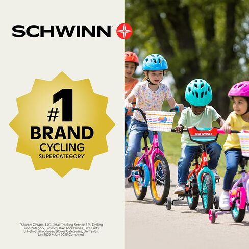 Schwinn Koen 16-Inch Bike for Kids Ages 5-7, Built for Safety and Comfort, Quick Assembly, Beginner Training Wheel Bicycle in Kuwait