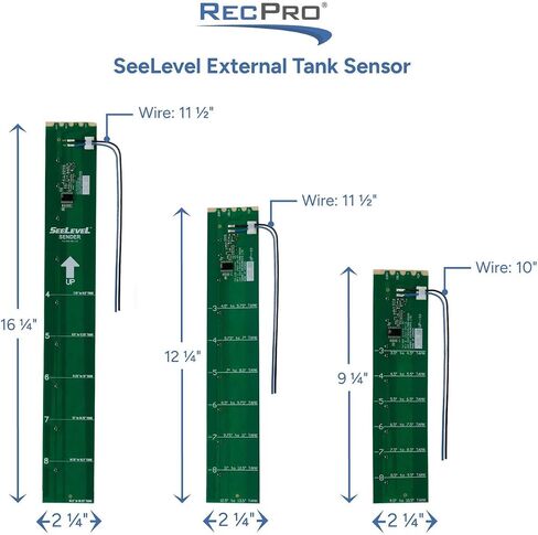 RecPro SeeLevel 710 External Tank Sensor (AR2/ES3/SS2) | RV Water Tank Level Sensor | Peel & Stick | Cut-to-Fit | No Drilling | Compatible with 708/709/710 Systems (12") in Kuwait