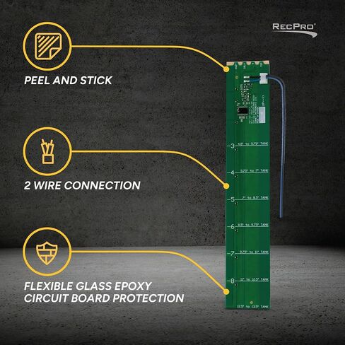 RecPro SeeLevel 710 External Tank Sensor (AR2/ES3/SS2) | RV Water Tank Level Sensor | Peel & Stick | Cut-to-Fit | No Drilling | Compatible with 708/709/710 Systems (12") in Kuwait