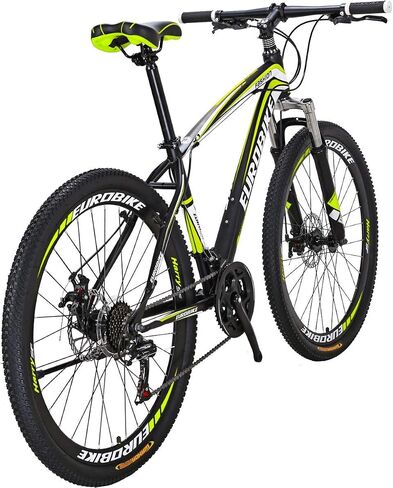 دراجة EUROBIKE الجبلية، دراجة جبلية للرجال، دراجة X1 21 سرعة، دراجة جبلية للرجال مقاس 27 بوصة للنساء، دراجة بفرامل قرصية مزدوجة in Kuwait