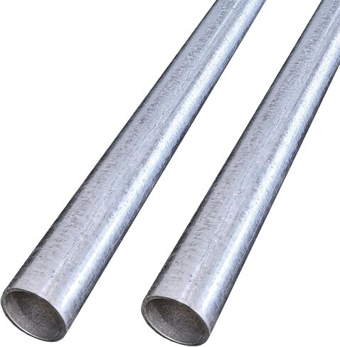 Multinautic 6' Galvanized Steel Dock Posts + 6"×6" HDG Base Plates & PVC Caps Complete Stationary Dock Post Kit, Set of 2 (1-11/16" O.D.) in Kuwait