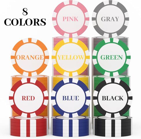 Personalized Clay Poker Chips 50-500 PCS – 40mm 11.5g Heavy Casino Chips with Custom Logo, Photo or Design – Good for Parties, Bars, Business & Corporate Events in Kuwait