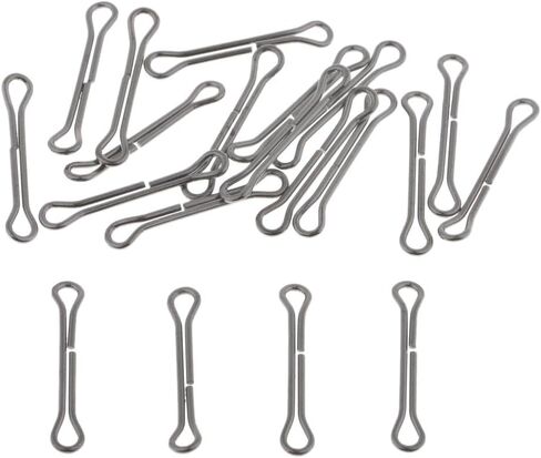 20 Pieces Articulated Shank Shank Stainless Steel Intruder Shank Double Eyed Wire Shanks with Double Eyes for Wire or line in Kuwait