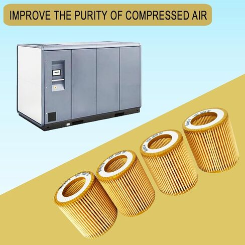 4 Pcs 1622065800 Air Filter Cartridge Fit for Atlas Copco Air Compressor Replacement Filtration Element C630 23092497 2200640815 6211473750 1622-0658-00 2200-6408-15 6211-4737-50 G GX GA4 5FF in Kuwait