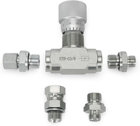 صمام التحكم في التدفق الهيدروليكي STB-G3/8 3/8 بوصة L08 متوافق مع الحفار الصغير 1-2 طن، صمام مقيد ثنائي الاتجاه مع موصلات على الوجهين in Saudi Arabia